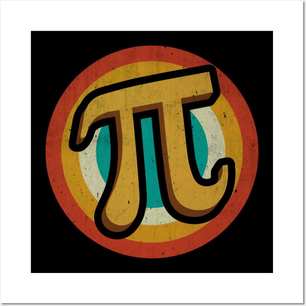 Retro Vintage Pi Symbol 3.14Irrational Number PI Math Lover Wall Art by Emma Creation